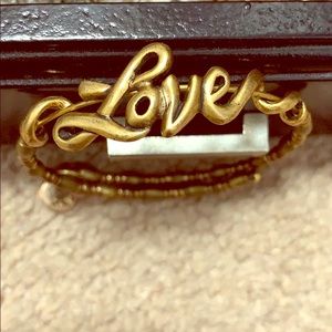 Alex and Ani Gold Vintage Sixty Six Love Bracelet